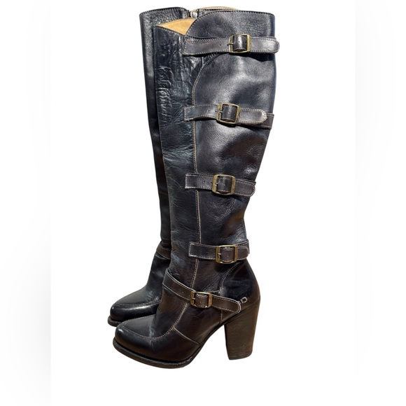Bed Stu Black Heeled Boots - Picture 2 of 14